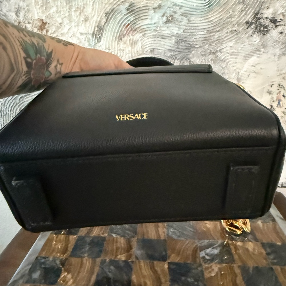 Versace Mini Bag in Black with Gold Chain - Picture 6 of 6